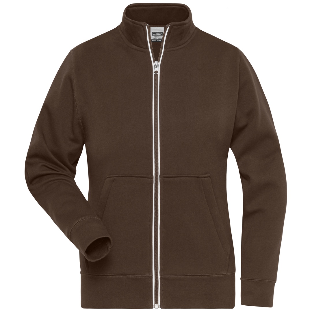 James & Nicholson Fleecejacke Damen JN1809 Gr. M braun