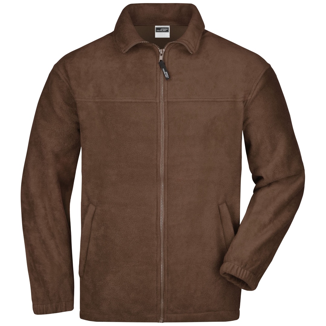 James & Nicholson Full-Zip Herren Fleecejacke JN044 Gr. M braun
