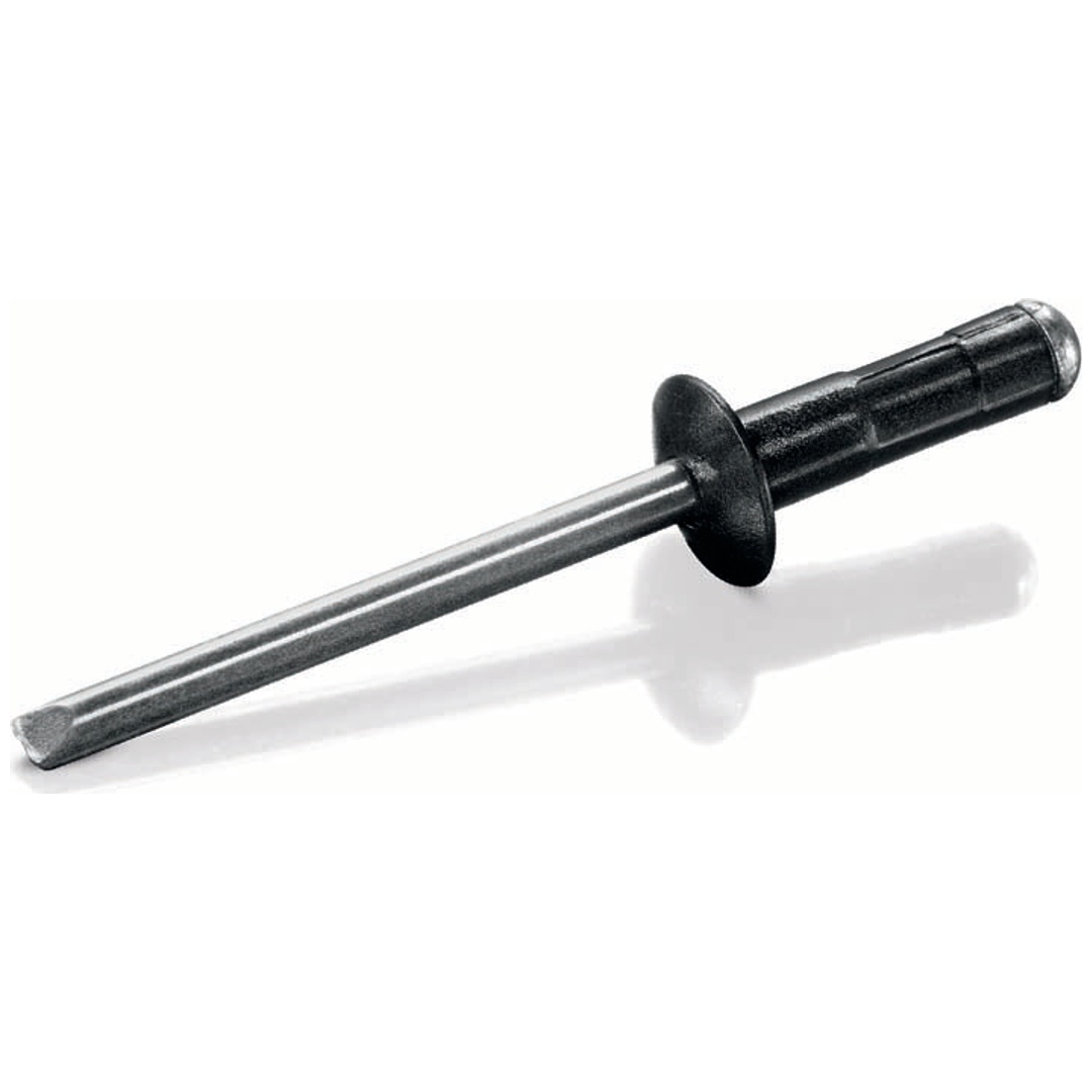 Goebel Mehrbereichsniete - Aluminium / Stahl RAL 9005 - Flachrundkopf - 3 x 8