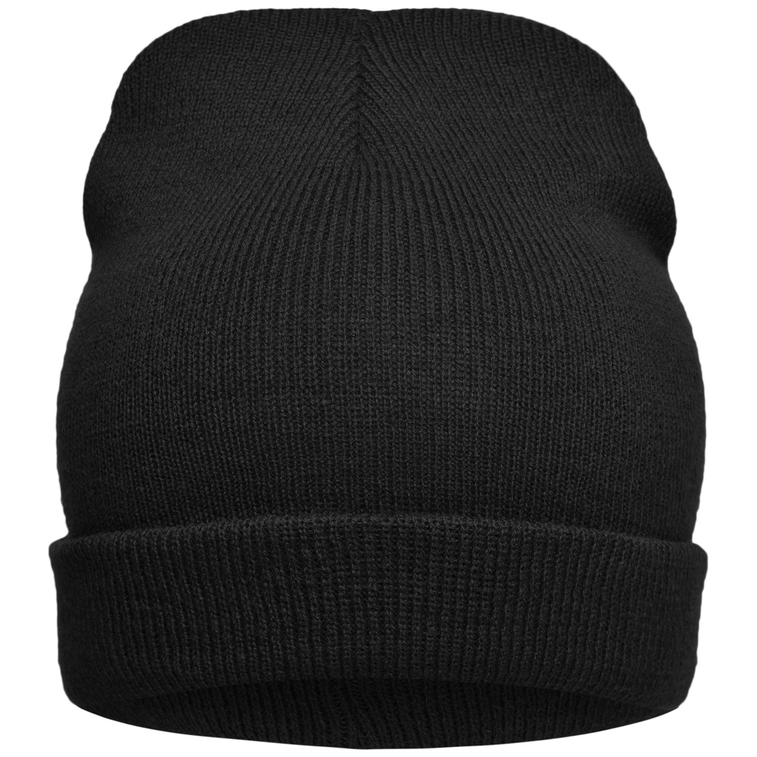 myrtle beach Sehr leichte Promotion Strickmütze mit Umschlag MB7112 Gr. one size black