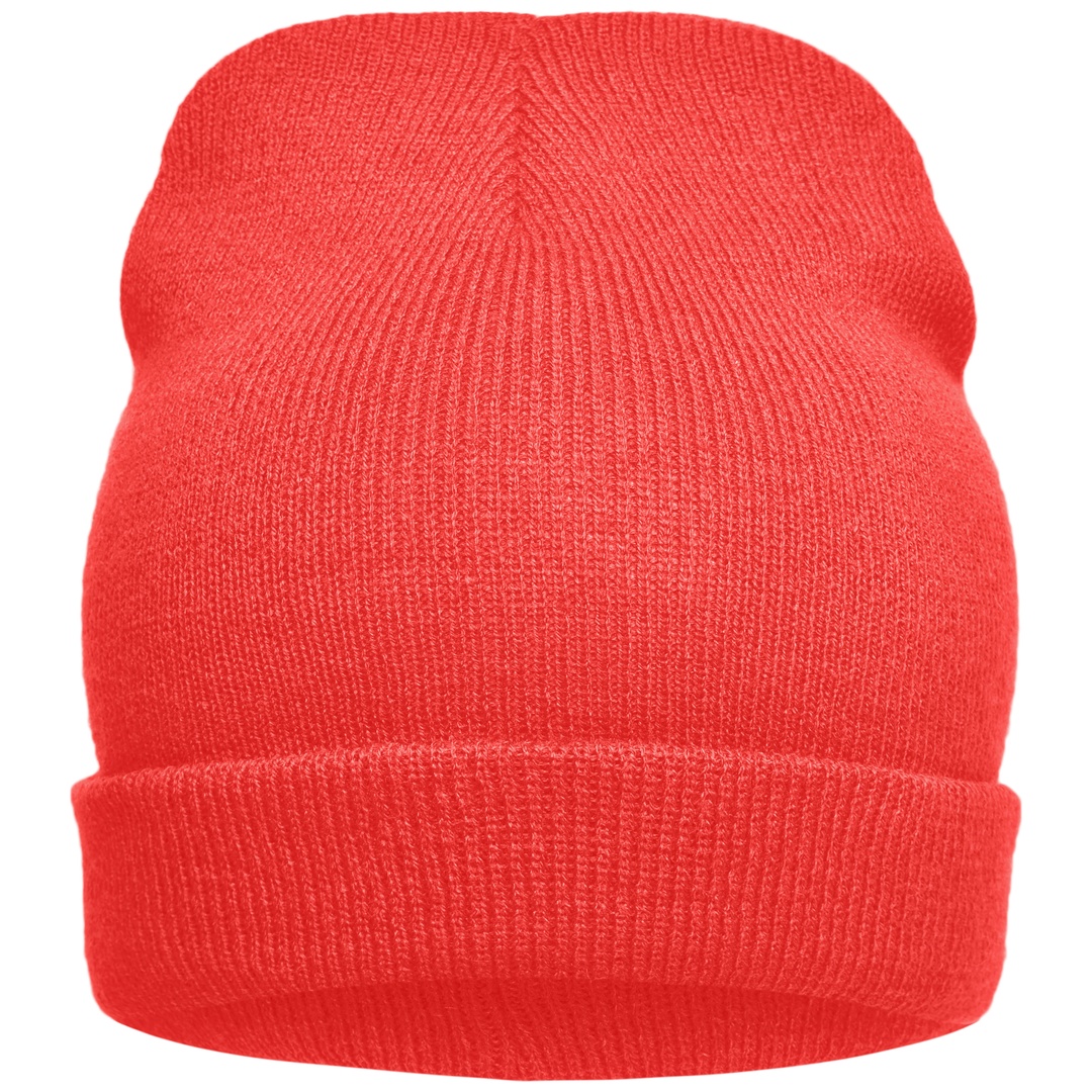 myrtle beach Sehr leichte Promotion Strickmütze mit Umschlag MB7112 Gr. one size red