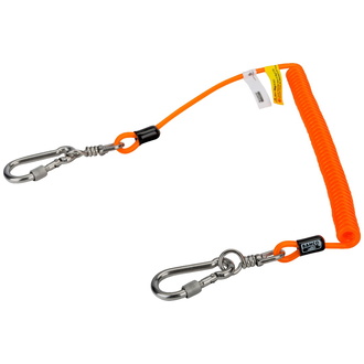 Bahco Aufrollbare Sicherungsleine mit drehbarem Karabiner, 2 kg, 2 m