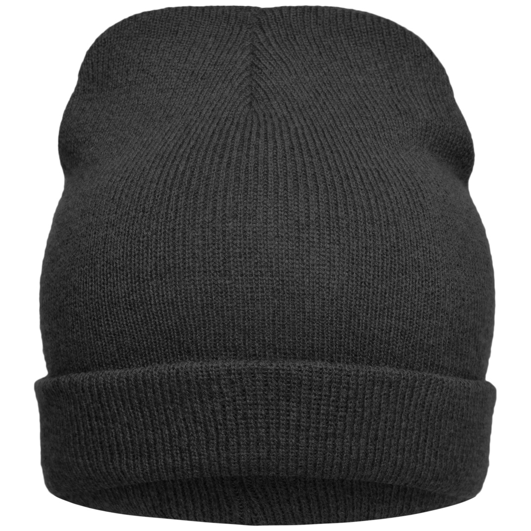 myrtle beach Sehr leichte Promotion Strickmütze mit Umschlag MB7112 Gr. one size grey-melange