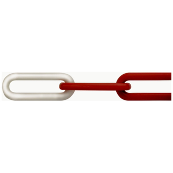 Kunststoffkette rot/weiß 8 mm, 20 m - 1