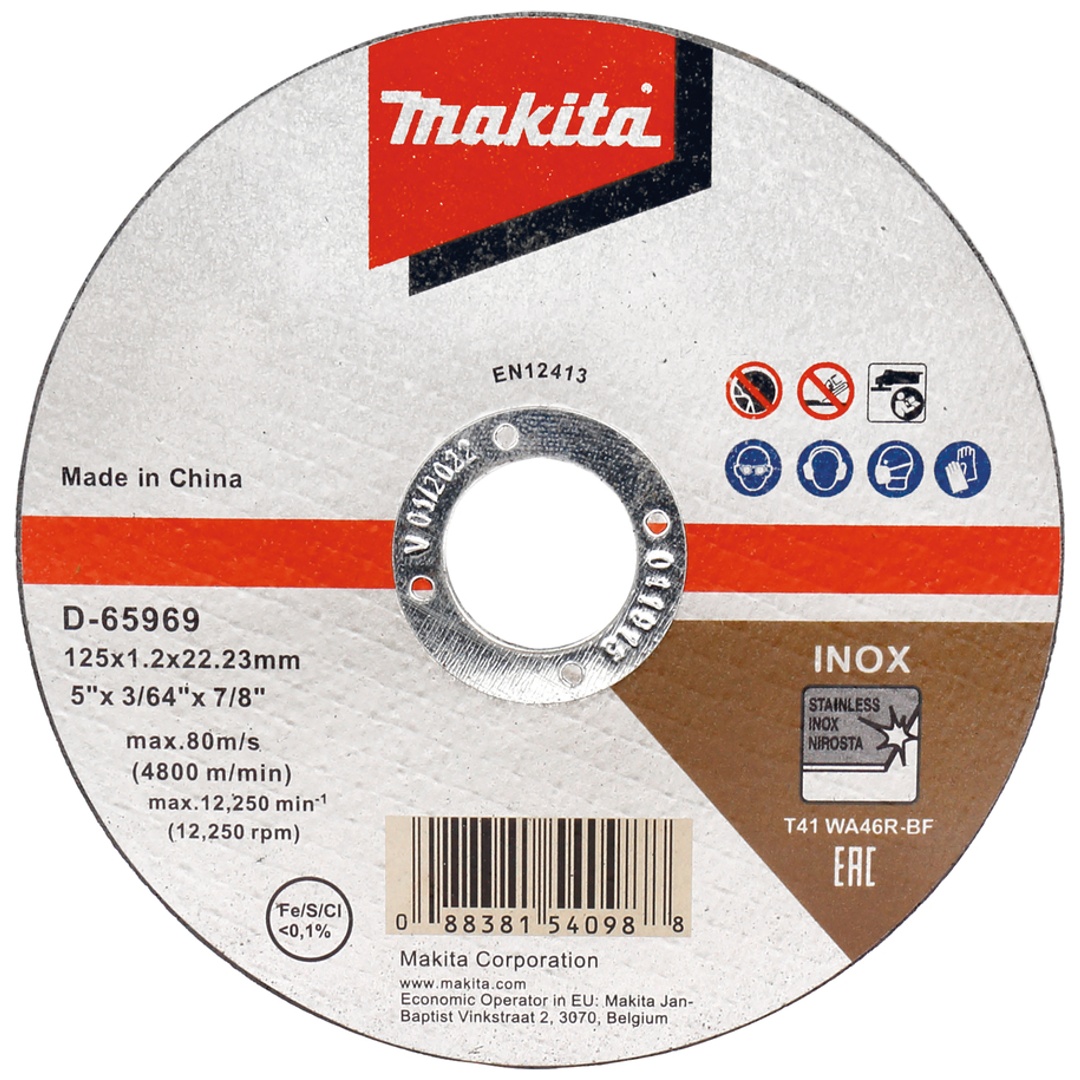 Makita Ensemble de 12 meules de tronçonnage Rouge et gris
