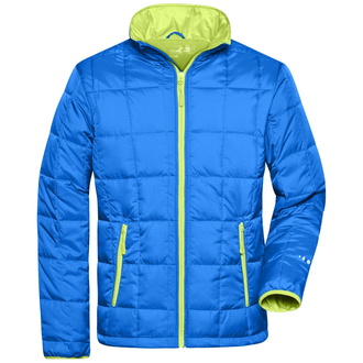 James & Nicholson Steppjacke Herren JN1035 Gr. S aqua/lime-green