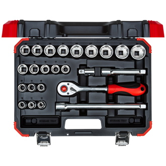 Gedore Steckschlüssel-Satz 1/2", SW 10-32 mm, 24-tlg., Art.Nr. 3300056