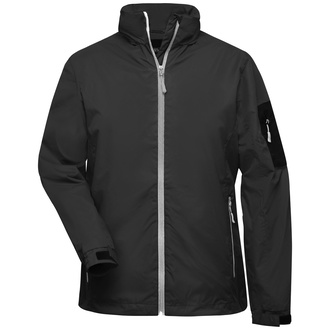 James & Nicholson Sportliche, funktionelle Outdoorjacke Damen JN1040 Gr. S black/silver