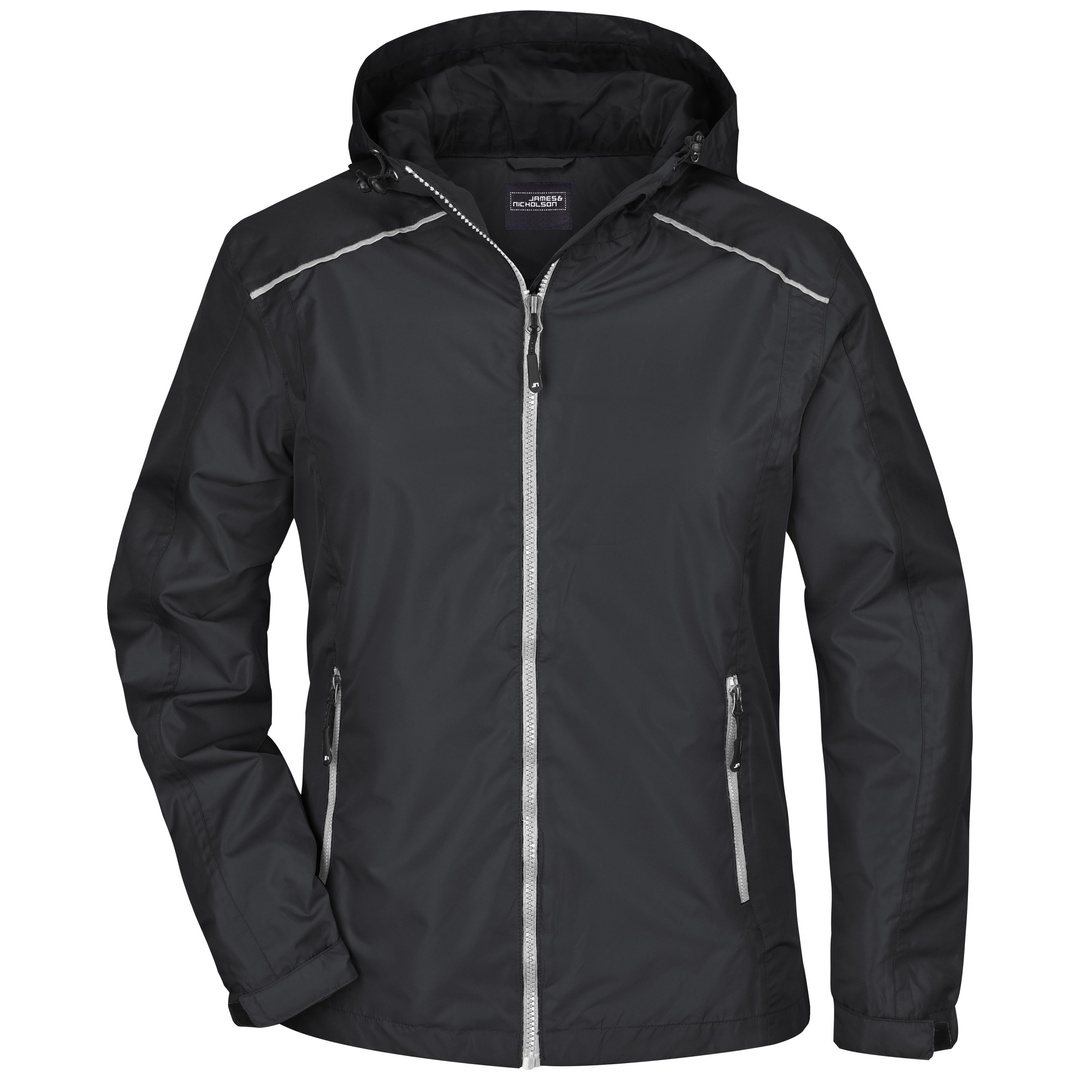 James & Nicholson Sportliche, funktionale Outdoorjacke Damen JN1117 Gr. XL black/silver