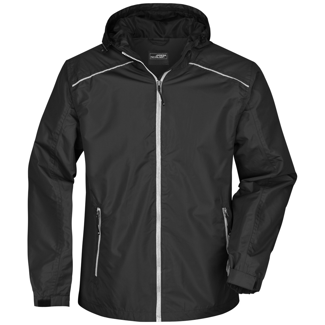 James & Nicholson Sportliche, funktionale Outdoorjacke Herren JN1118 Gr. XL black/silver