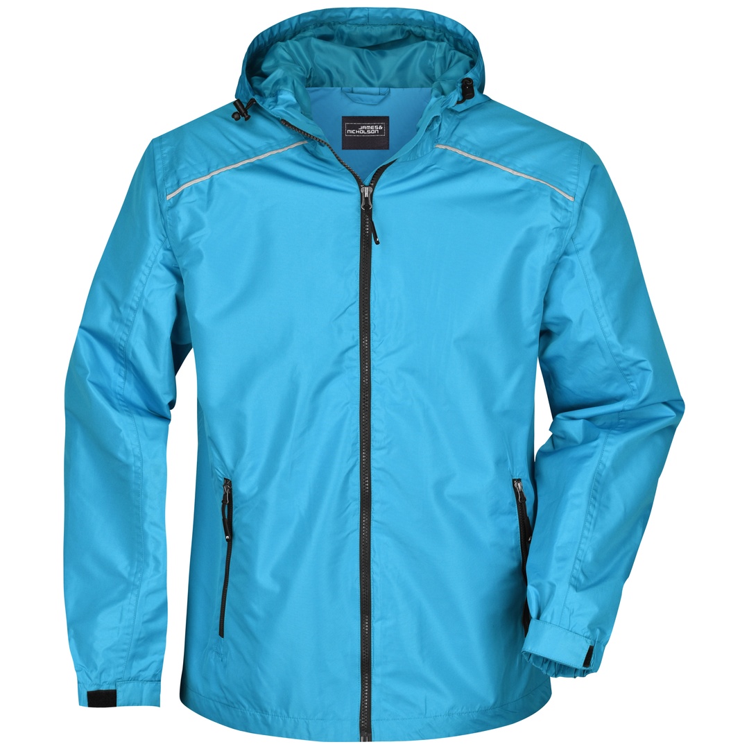 James & Nicholson Sportliche, funktionale Outdoorjacke Herren JN1118 Gr. L turquoise/iron-grey