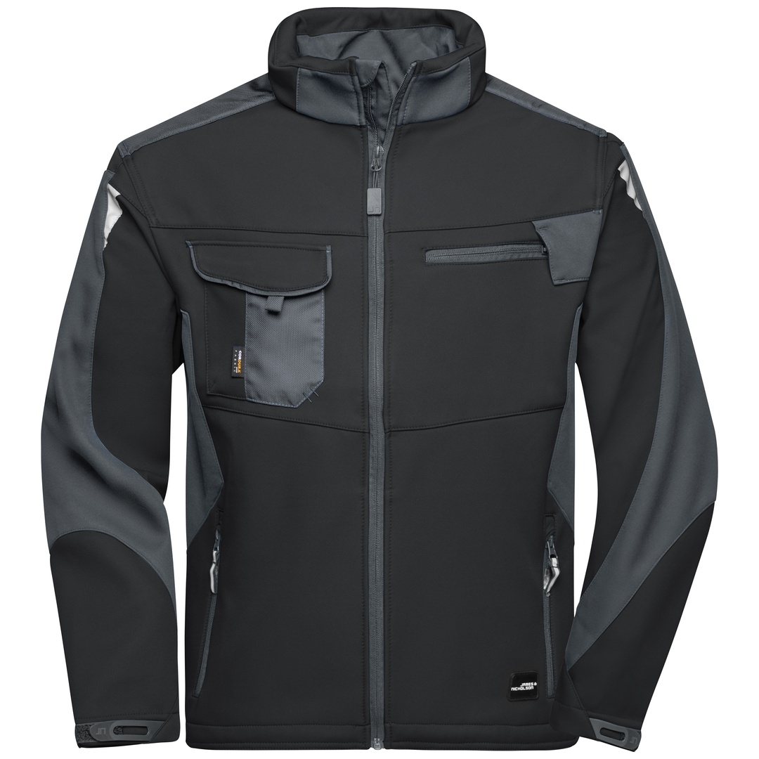 James & Nicholson Professionelle Softshelljacke JN844 Gr. 3XL black/carbon