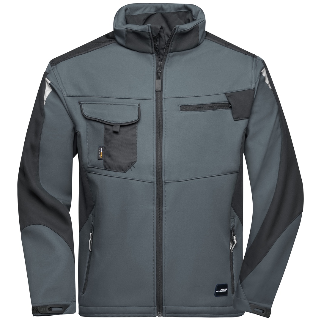 James & Nicholson Professionelle Softshelljacke JN844 Gr. XL carbon/black