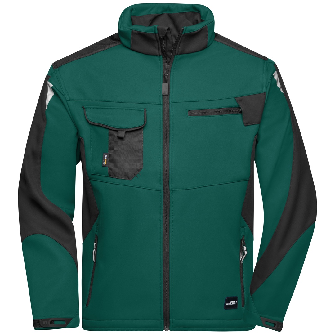 James & Nicholson Professionelle Softshelljacke JN844 Gr. XL dark-green/black