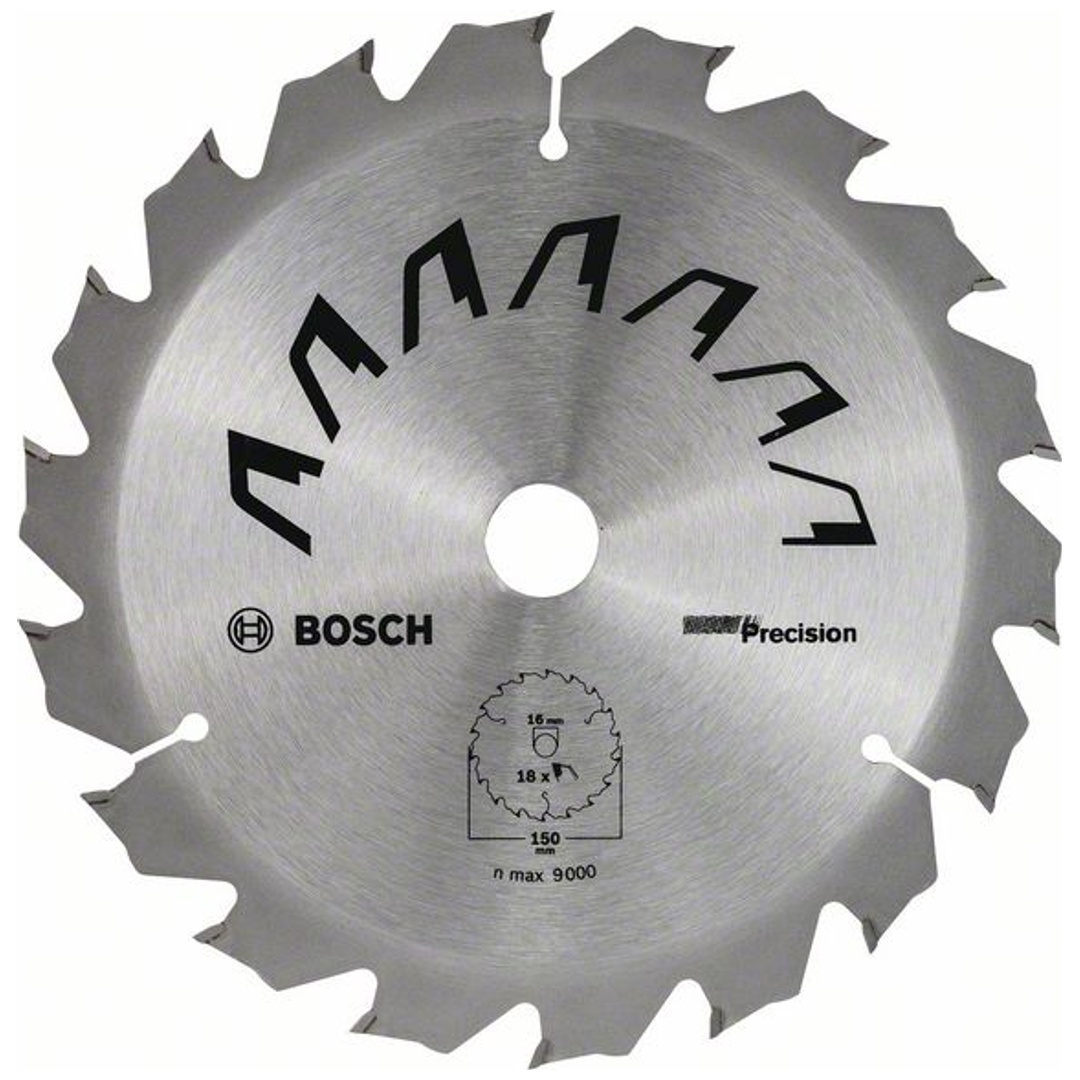 Bosch Kreissägeblatt PRECISION D= 150 mm, Bohrung= 16 mm, Z= 18