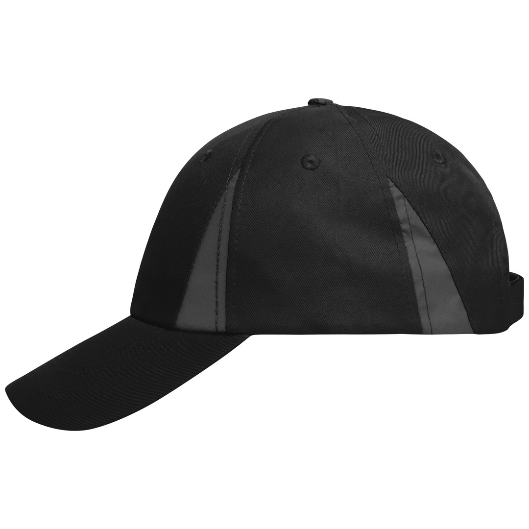 myrtle beach 6 Panel Kappe mit reflektierenden Elementen MB6225 Einheitsgröße schwarz