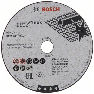 Bosch Trennscheibe Expert for Inox A 60 R INOX BF, 76 mm, 10 mm, 1 mm