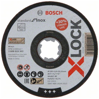 Bosch X-LOCK Standard for Inox, 125 x 1,6 mm, T41