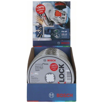 Bosch X-LOCK Trennscheibe Standard for Inox 10 x 125 x 1 x 22,23 mm, gerade