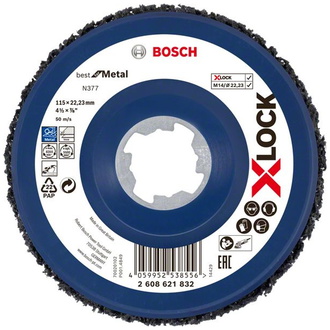 Bosch X-LOCK Reinigungsscheibe N377 Metall, 115 mm, 22,23 mm