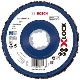 Bosch X-LOCK Reinigungsscheibe N377 Metall, 125 mm, 22,23 mm