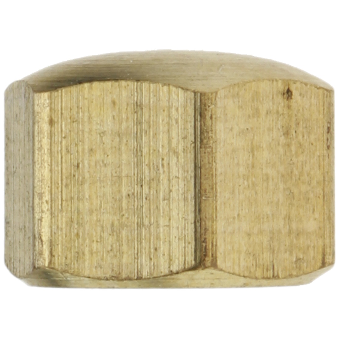 Reidl DIN 917 Sechskant-Hutmutter, niedr. Form, M 4, Messing blank