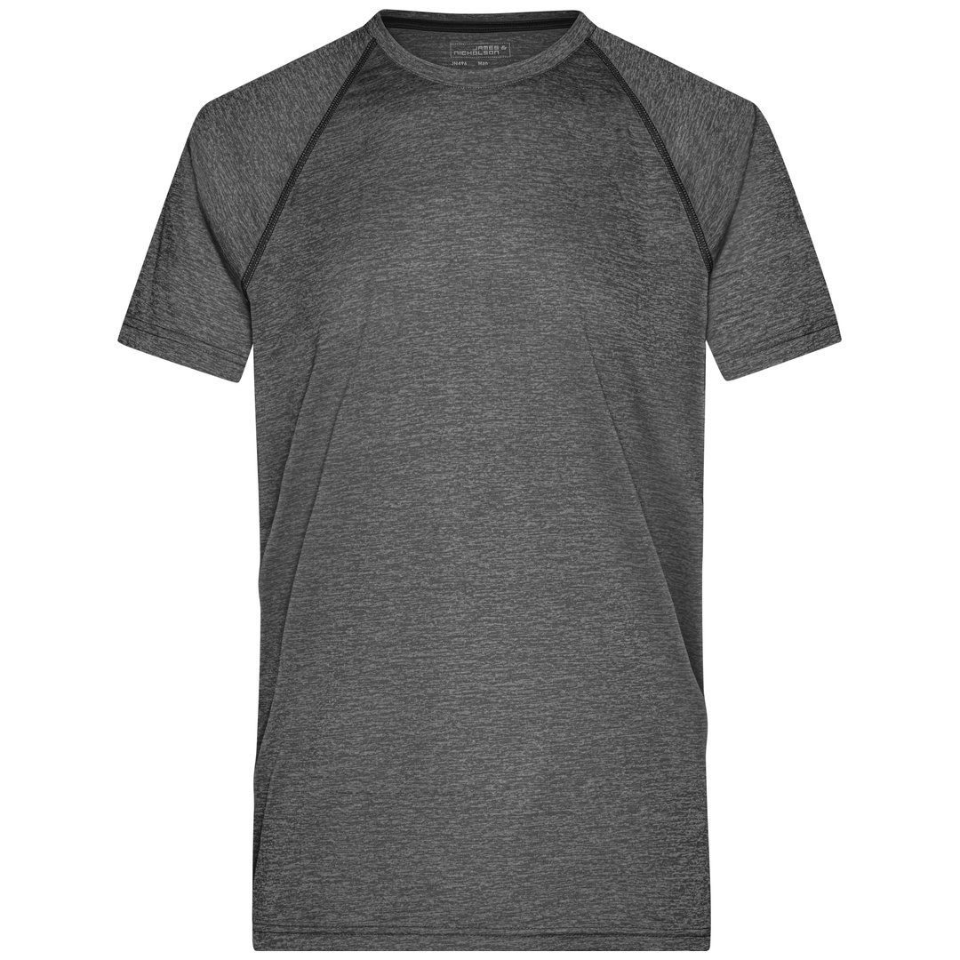 James & Nicholson Funktions-Shirt Herren JN496 Gr. XL black-melange/black