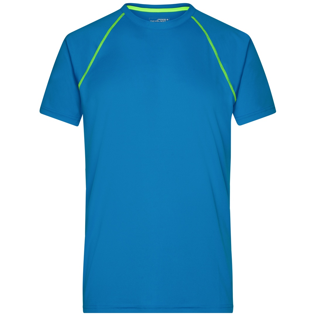 James & Nicholson Funktions-Shirt Herren JN496 Gr. L bright-blue/bright-yellow