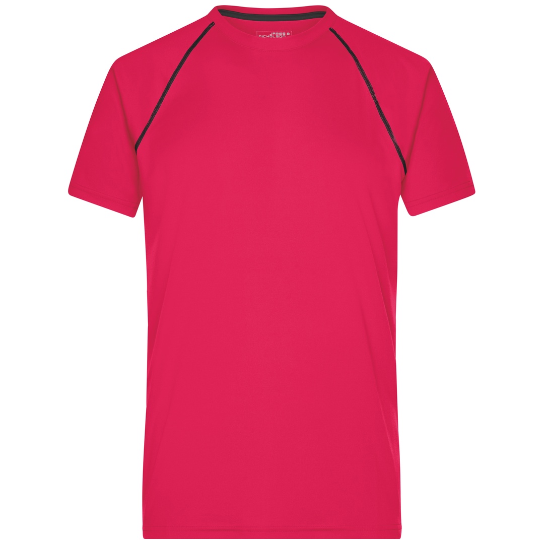 James & Nicholson Funktions-Shirt Herren JN496 Gr. XL bright-pink/titan