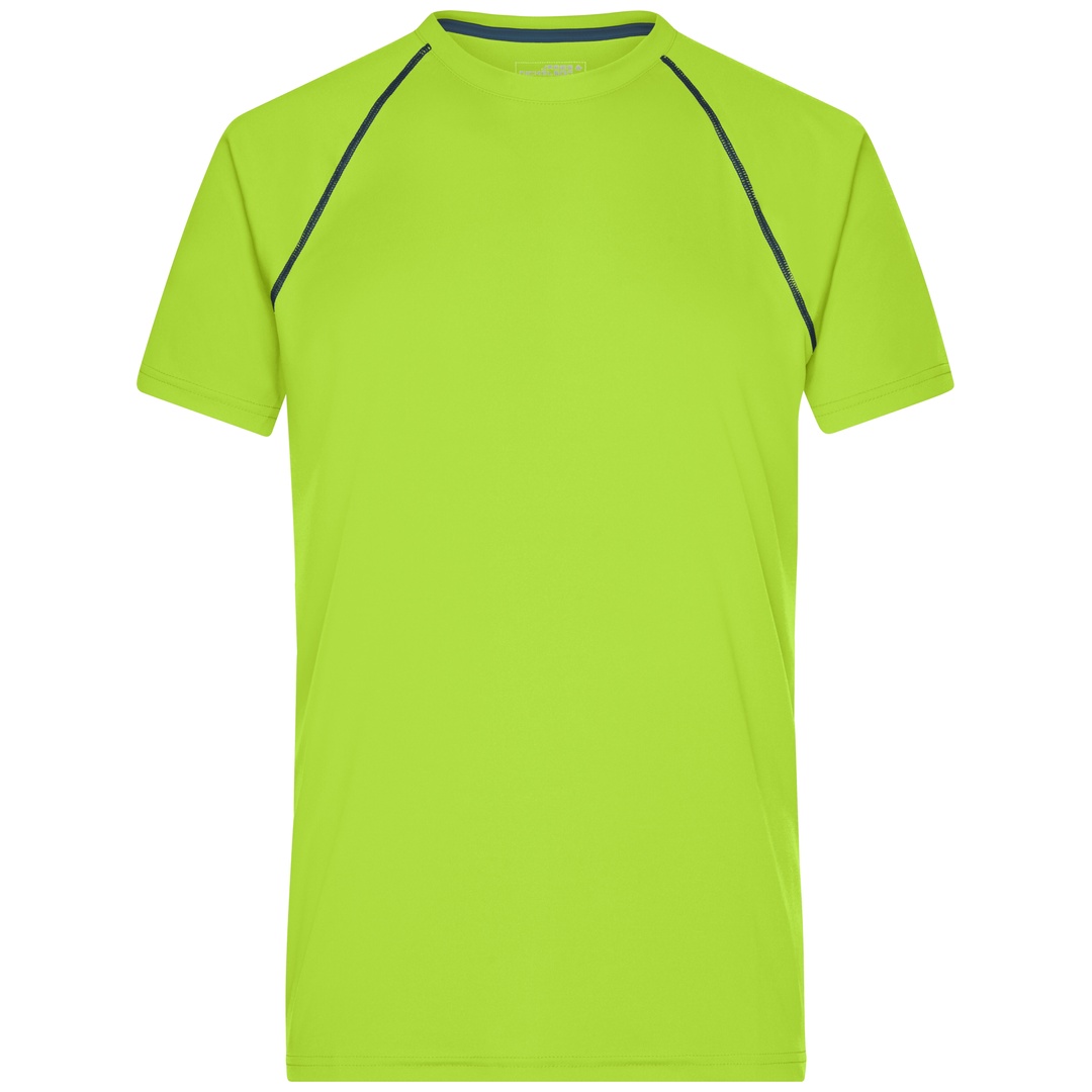 James & Nicholson Funktions-Shirt Herren JN496 Gr. L bright-yellow/bright-blue