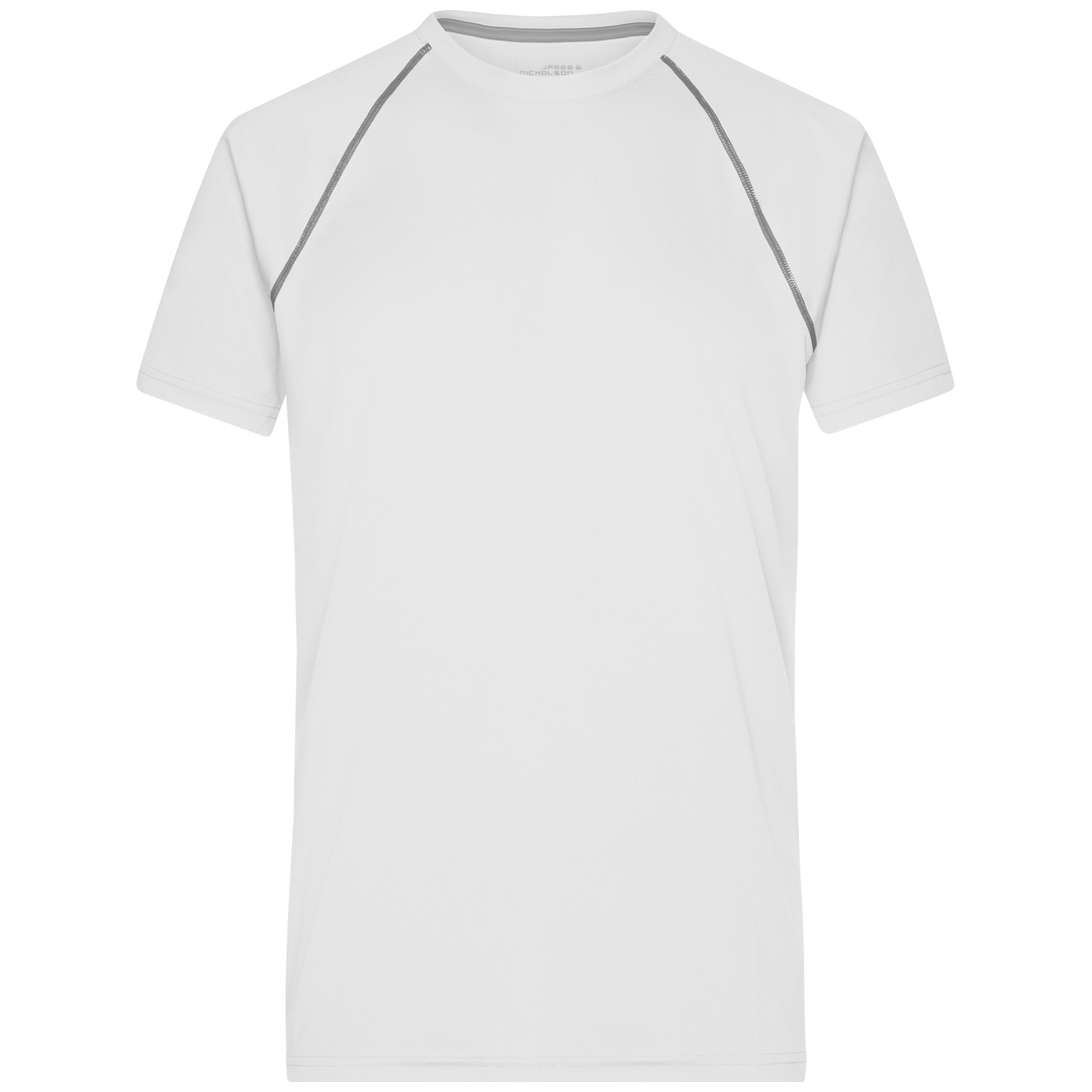 James & Nicholson Funktions-Shirt Herren JN496 Gr. 2XL white/silver