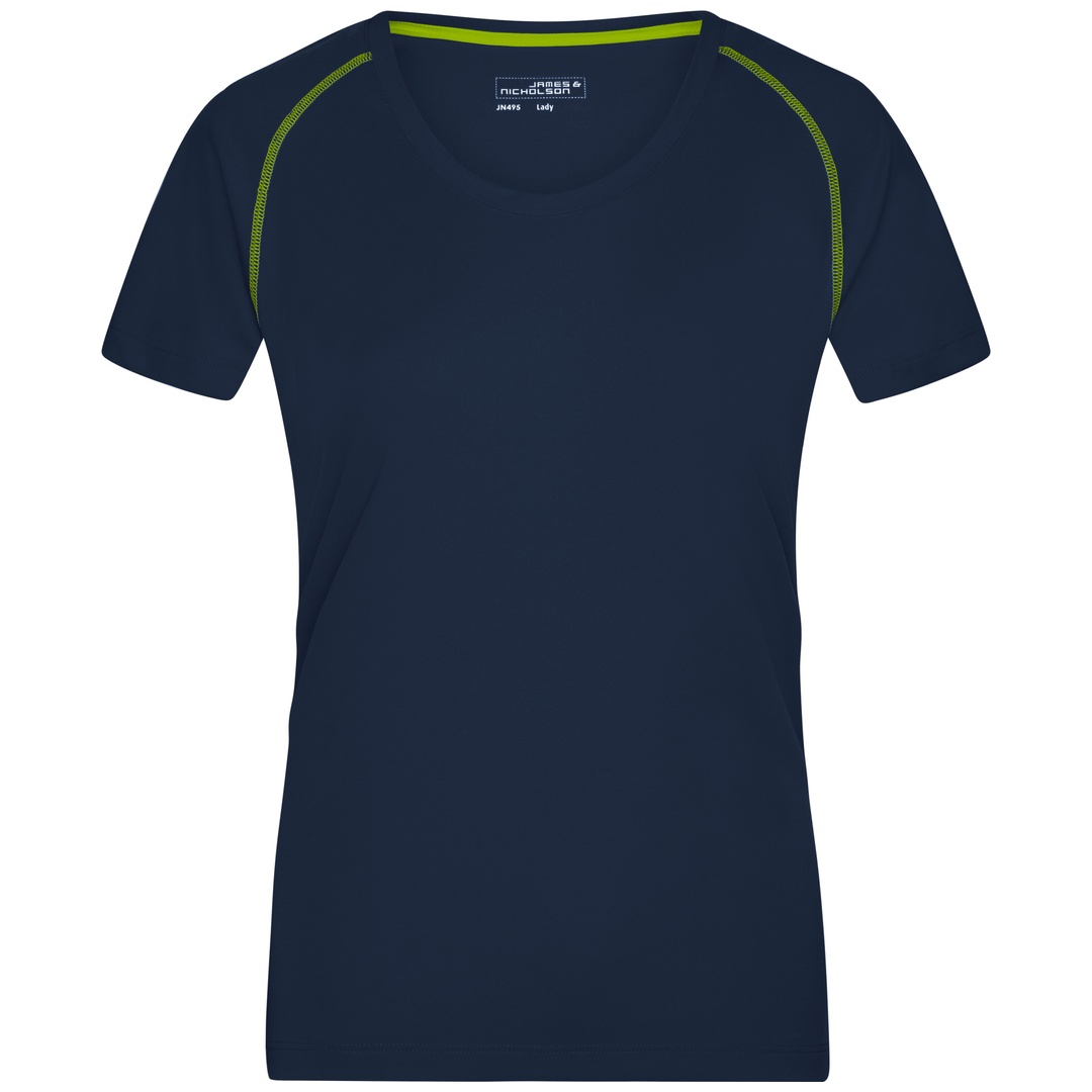 James & Nicholson Funktions-Shirt Damen JN495 Gr. XL navy/bright-yellow