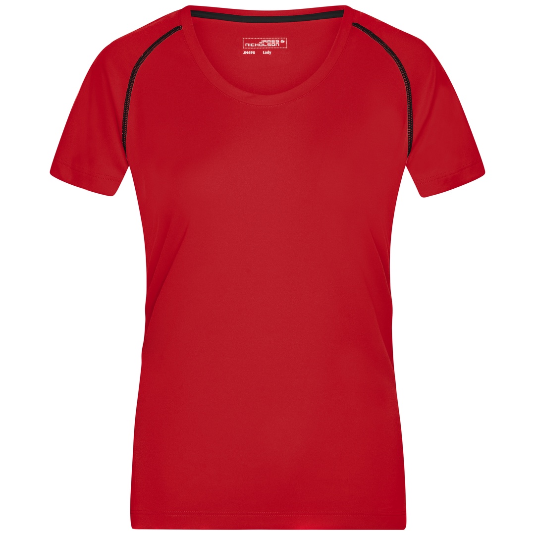 James & Nicholson Funktions-Shirt Damen JN495 Gr. S red/black