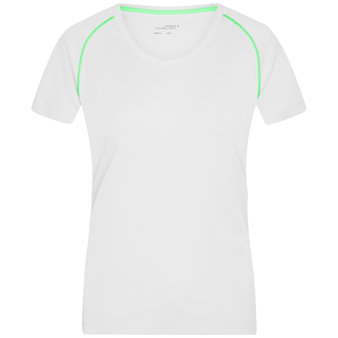 James & Nicholson Funktions-Shirt Damen JN495 Gr. 2XL white/bright-green