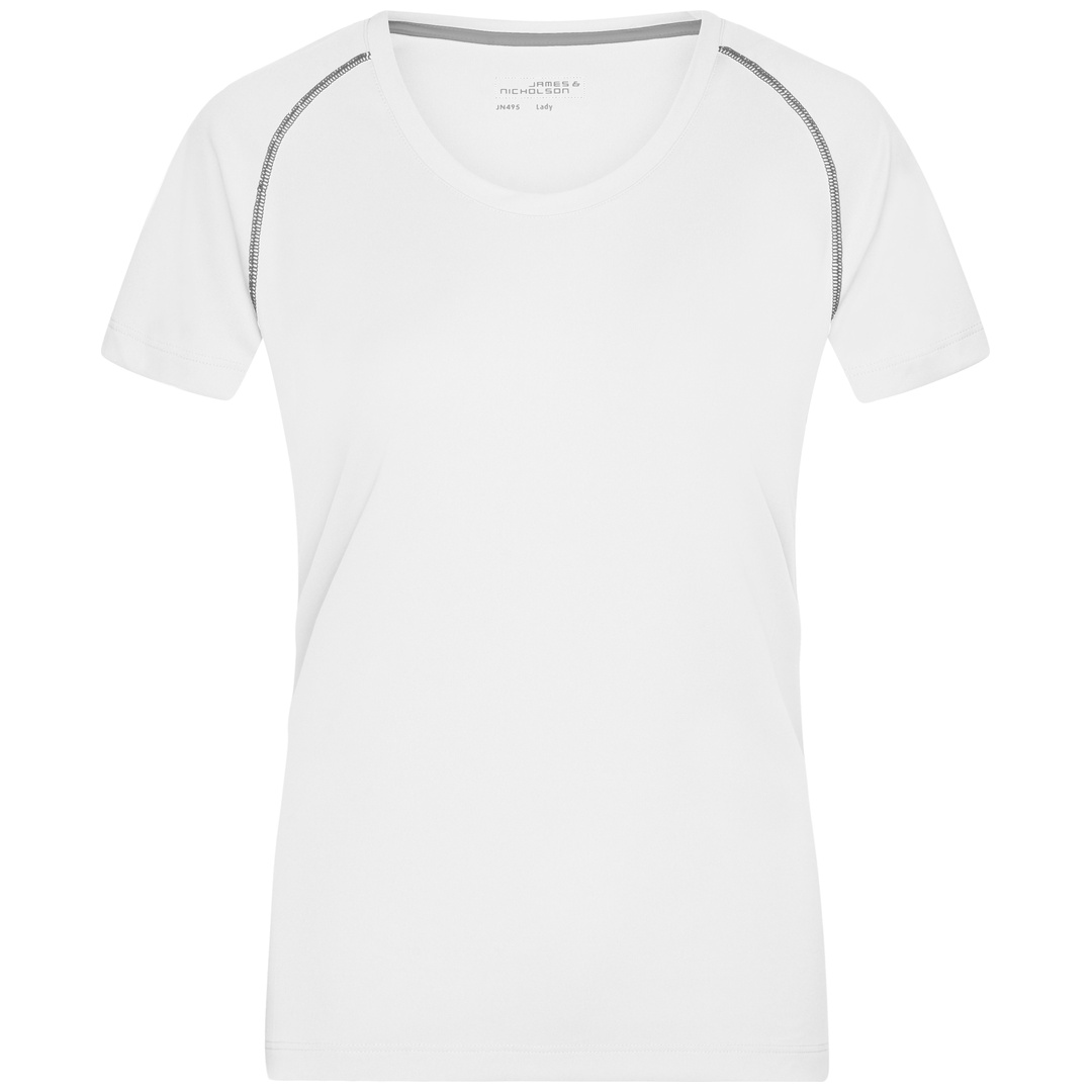 James & Nicholson Funktions-Shirt Damen JN495 Gr. M white/silver