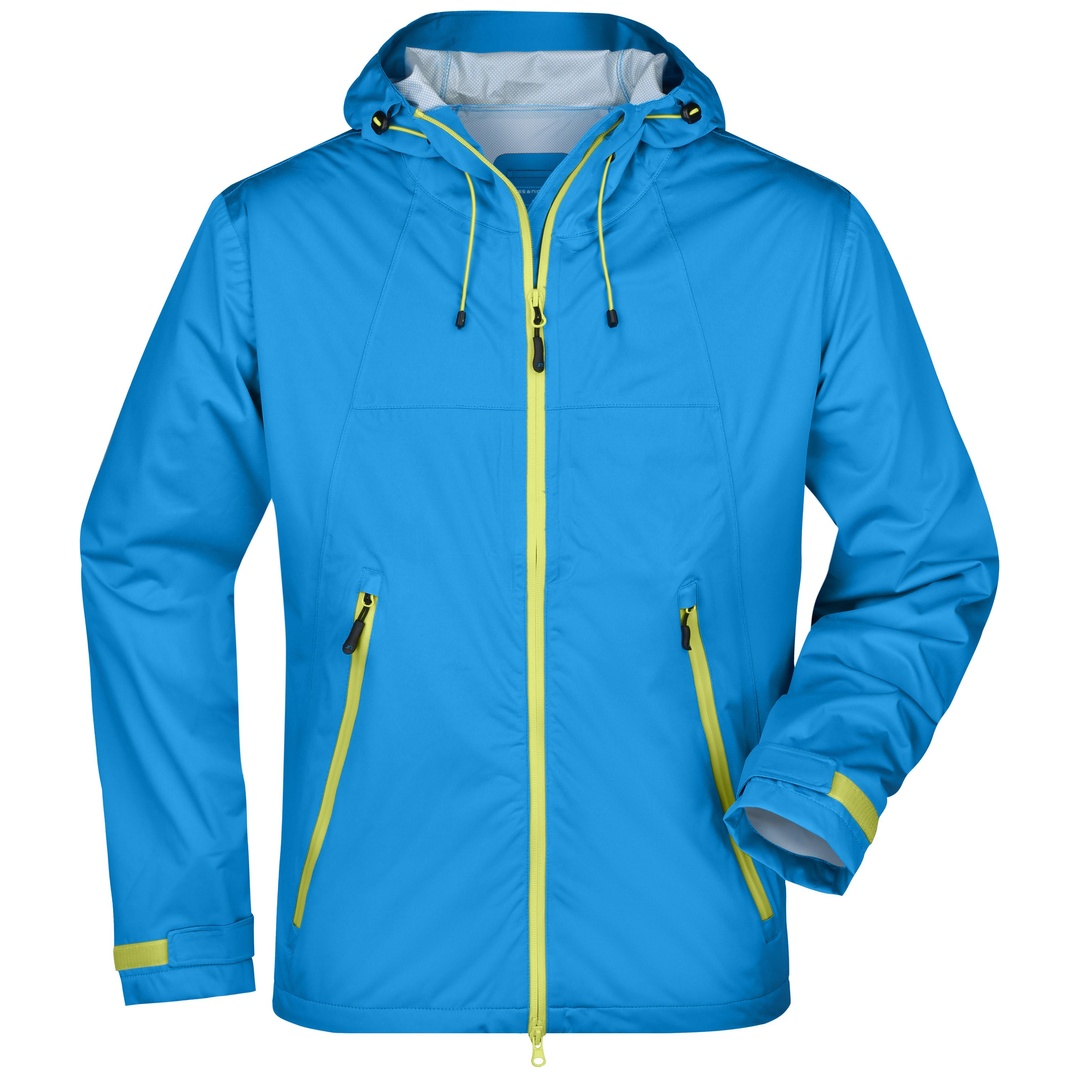 James & Nicholson Ultraleichte Softshelljacke Herren JN1098 Gr. 2XL aqua/acid-yellow