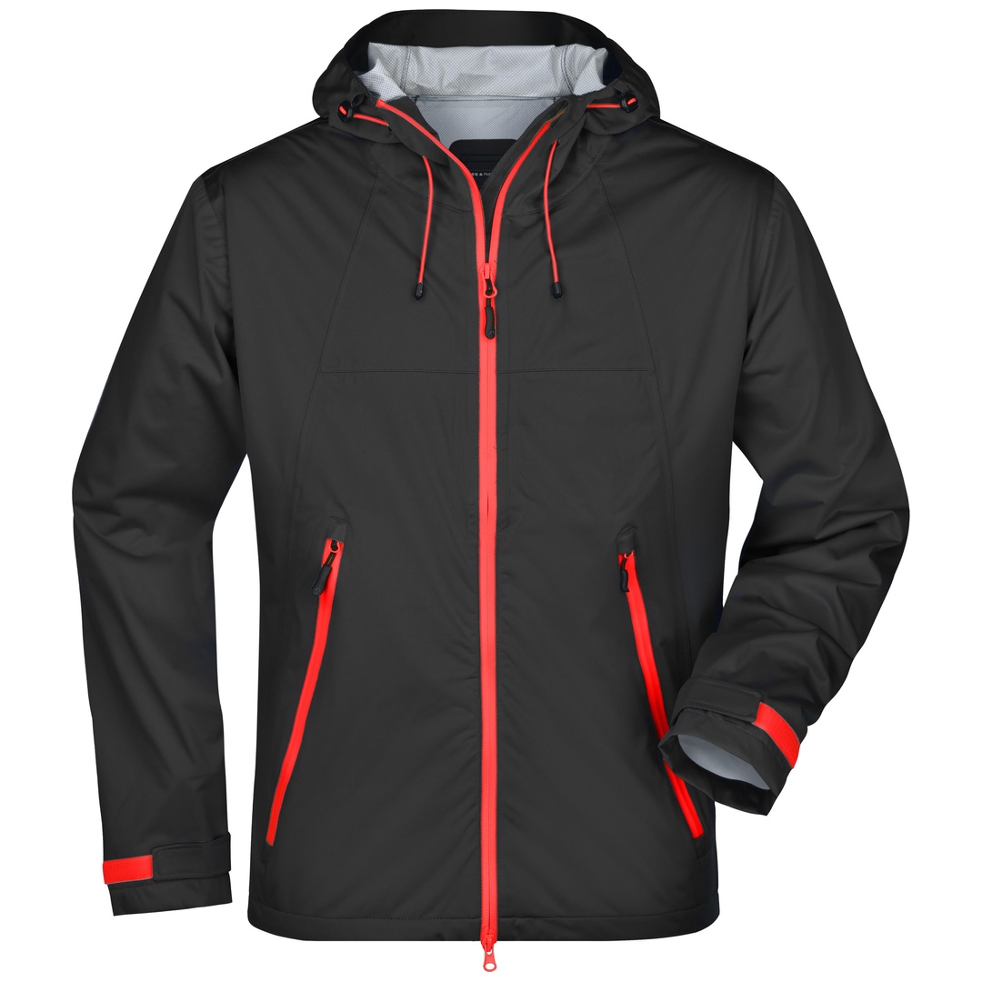 James & Nicholson Ultraleichte Softshelljacke Herren JN1098 Gr. M black/red