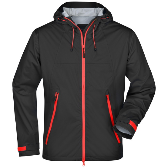James & Nicholson Ultraleichte Softshelljacke Herren JN1098 Gr. 3XL black/red - 1