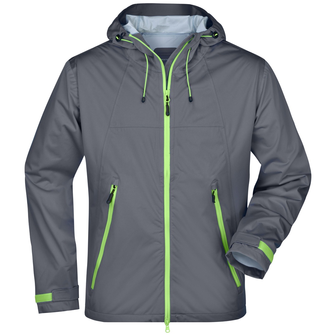 James & Nicholson Ultraleichte Softshelljacke Herren JN1098 Gr. XL iron-grey/green