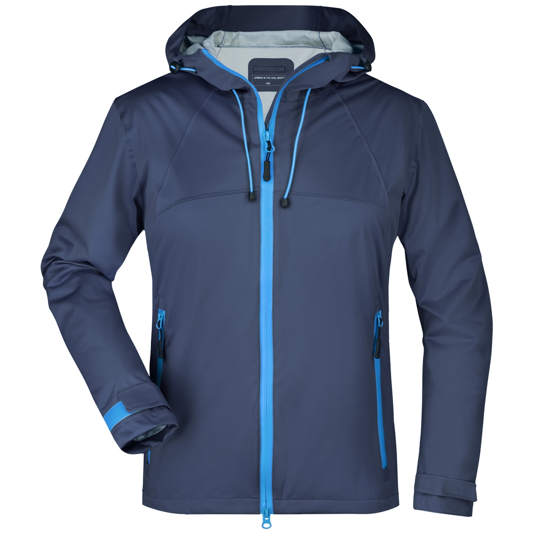 James & Nicholson Ultraleichte Softshelljacke Damen JN1097 Gr. 2XL navy/cobalt