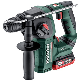 Metabo Akku-Bohrhammer PowerMaxx BH 12 BL 16, incl. 2x Akku LiHD 4 Ah, Ladegerät, Zubehör, metaBOX