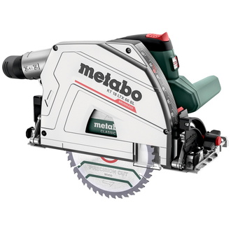 Metabo Akku-Tauchkreissäge KT 18 LTX 66 BL, incl. 2x Akku LiHD 8 Ah, Schnellladegerät, Zubehör, metaBOX