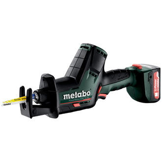 Metabo Akku-Säbelsäge PowerMaxx SSE 12 BL, incl. 2x Akku Li-Power 2 Ah, Ladegerät, Zubehör, metaBOX