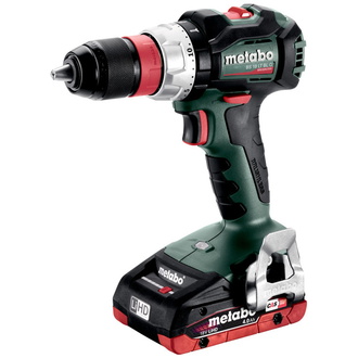 Metabo Akku-Bohrschrauber BS 18 LT BL Q, metaBOX 145, 18V 2x4Ah LiHD + ASC 55