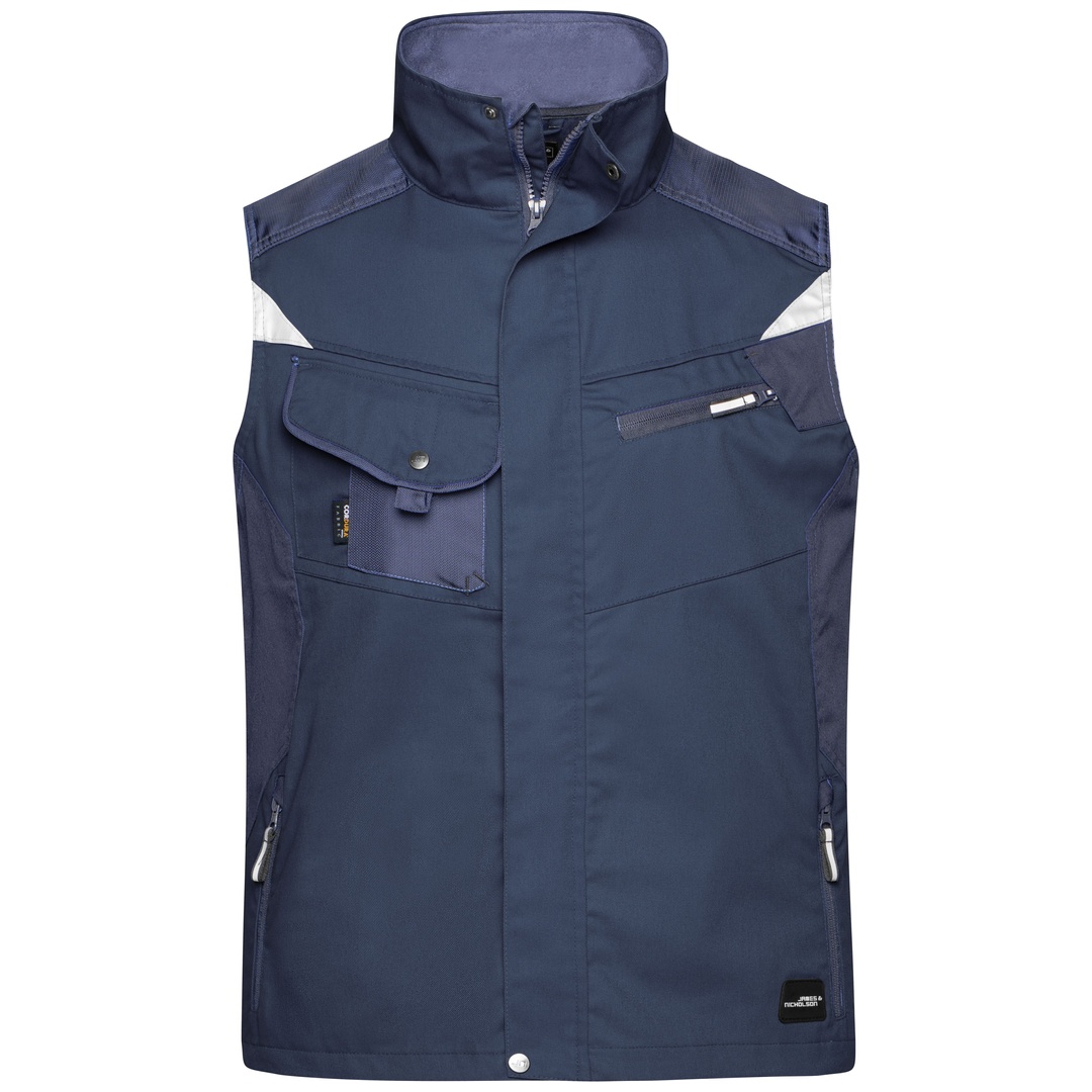 James & Nicholson Workwear Weste JN822 Gr. 5XL navy/navy