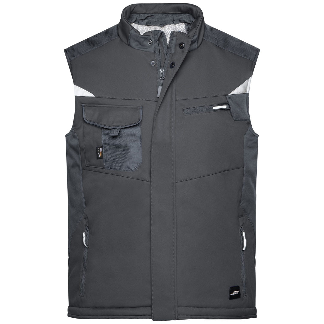 James & Nicholson Professionelle Softshellweste mit Innenfutter JN825 Gr. 3XL black/black