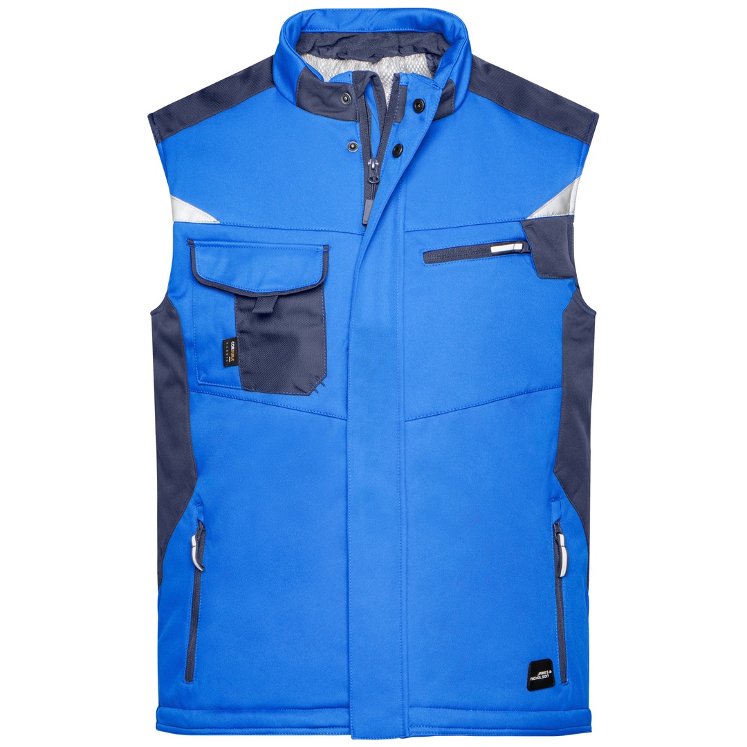James & Nicholson Professionelle Softshellweste mit Innenfutter JN825 Gr. 3XL royal/navy