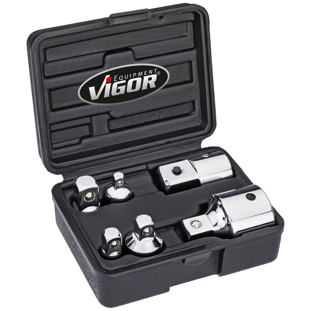 VIGOR Adapter Satz, 1/4 (6,3 mm) Vierkant hohl, 3/8 (10 mm) Vierkant hohl, 1/2 (12,5 mm) Vierkant hohl, 3/4 (20 mm) Vierkant hohl, 1/4 (6,3 mm) V