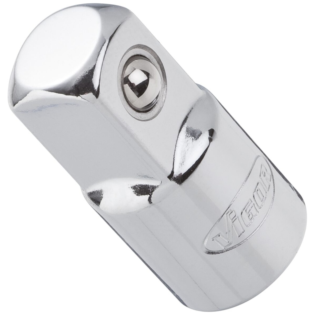 VIGOR Adapter, 1/4 (6,3 mm) Vierkant hohl, 3/8 (10 mm) Vierkant massiv, 26 mm