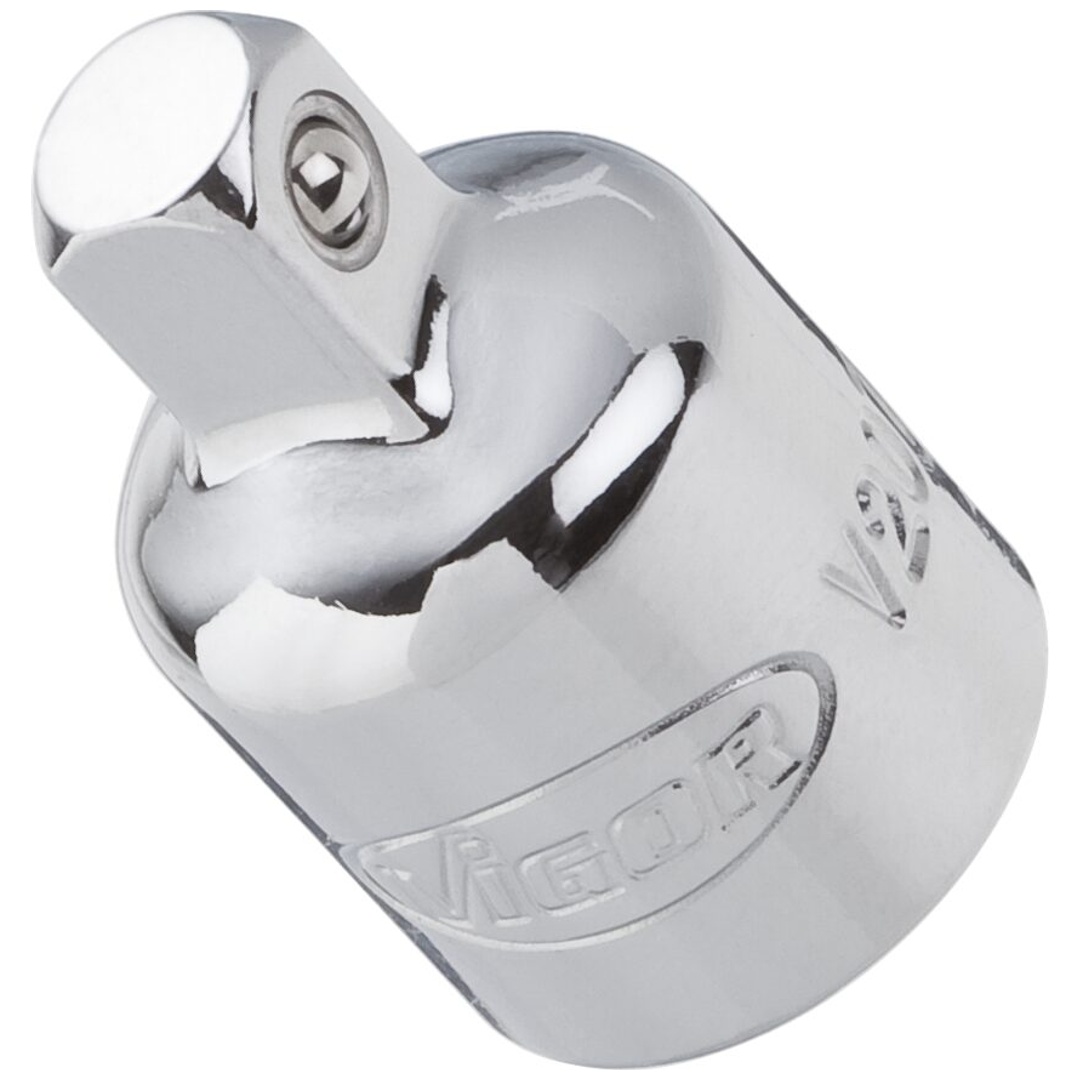 VIGOR Adapter, 3/8 (10 mm) Vierkant hohl, 1/4 (6,3 mm) Vierkant massiv, 27 mm